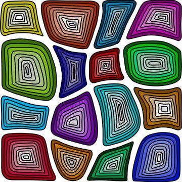 Abstract,&nbsp;Multicolor, Doodle, scribble patterns, abstract lines without a definite form combine to create images, indistinct patterns, carpet designs, prints, wallpaper, fabric, covers.