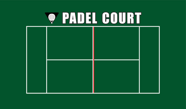 Padel Court Diagram Illustration