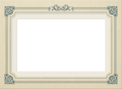 Vintage photo frame with blank space for picture or text.