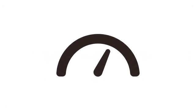 Minimalist Speedometer Gauge Needle Animation, Performance and Speed Test Concept