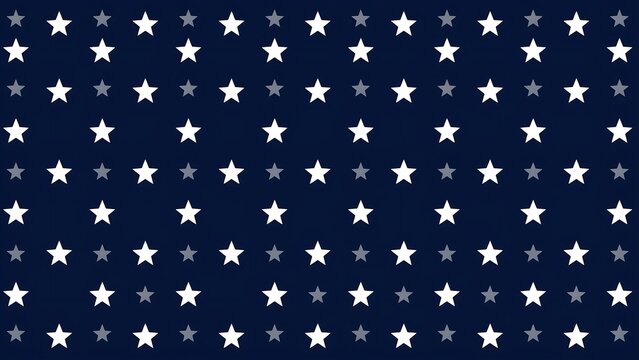 Seamless pattern with white and grey stars on blue background