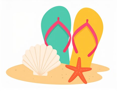 flip flops and starfish