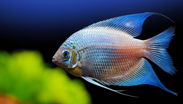 dwarf gourami fish masked background
