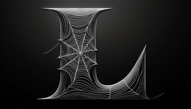 spider web style letter l