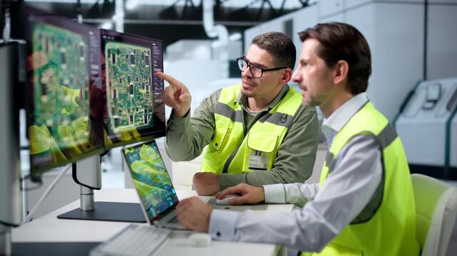 Electronics Engineer And Technician Review Multilayer PCB Layout