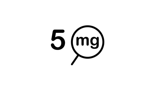5mg dose search animation medical animation health care concept product information motion graphic