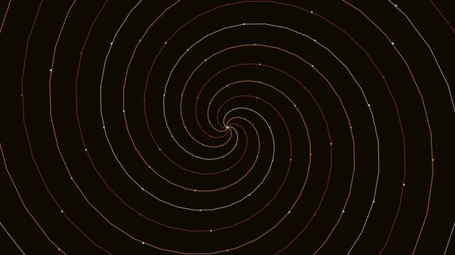 Logarithmic golden spiral forming a centered Fibonacci vortex with smooth curves, radial growth, and mathematical proportion