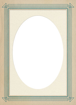 Vintage photo frame with blank space for picture or text.