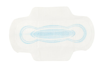 Hygiene product. Feminine care. Sanitary napkin top down. Pad with wings. Menstrual pad. © Ga_Na