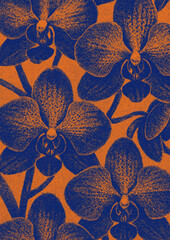 Obraz premium Vibrant textured floral pattern