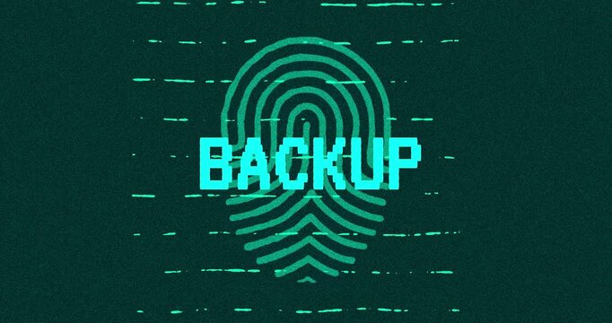Backup - technology cybersecurity concept Minimalist Glitch Effect
