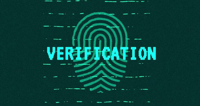 Verification - technology cybersecurity concept Minimalist Glitch Effect