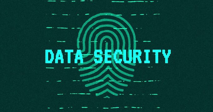 Data Security - technology cybersecurity concept Minimalist Glitch Effect