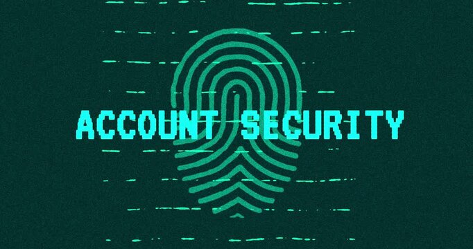 Account Security - technology cybersecurity concept Minimalist Glitch Effect