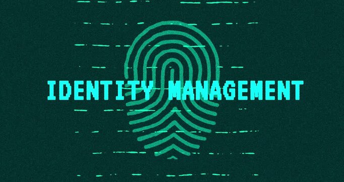 Identity Management - technology cybersecurity concept Minimalist Glitch Effect