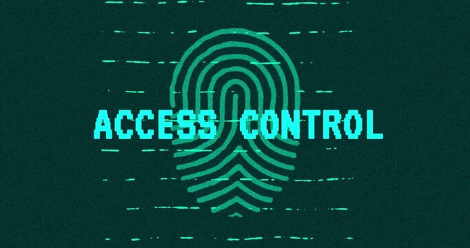 Access Control - technology cybersecurity concept Minimalist Glitch Effect