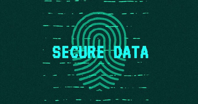 Secure Data - technology cybersecurity concept Minimalist Glitch Effect