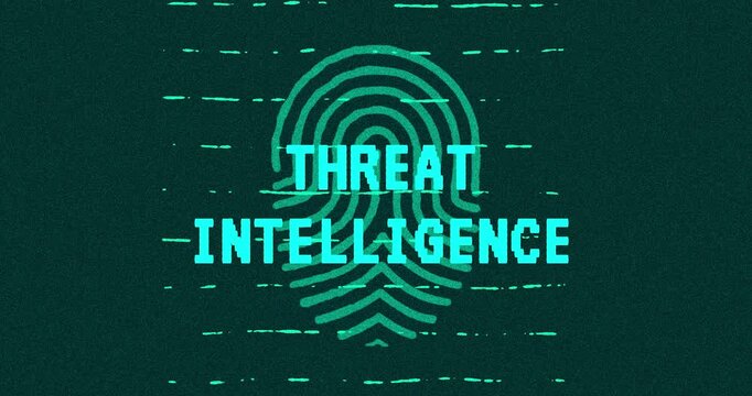Threat Intelligence - technology cybersecurity concept Minimalist Glitch Effect