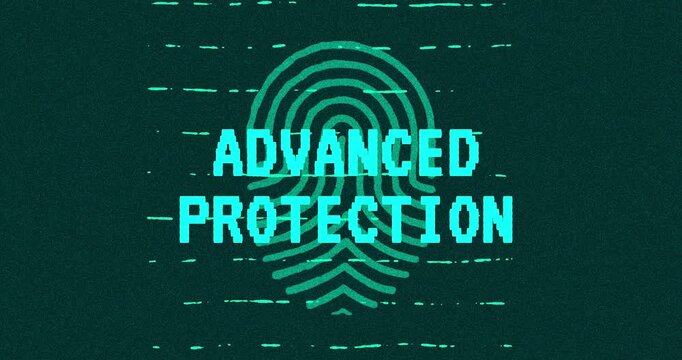 Advanced Protection - technology cybersecurity concept Minimalist Glitch Effect