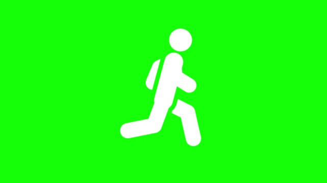 Runner Silhouette Loop on Green Screen for Motion Graphics