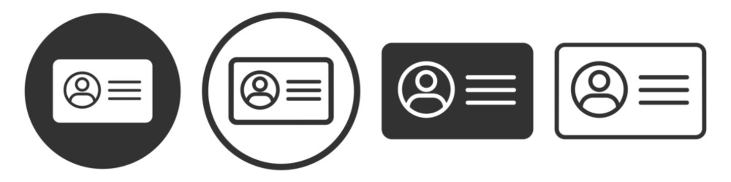 Profile identification card icon variations