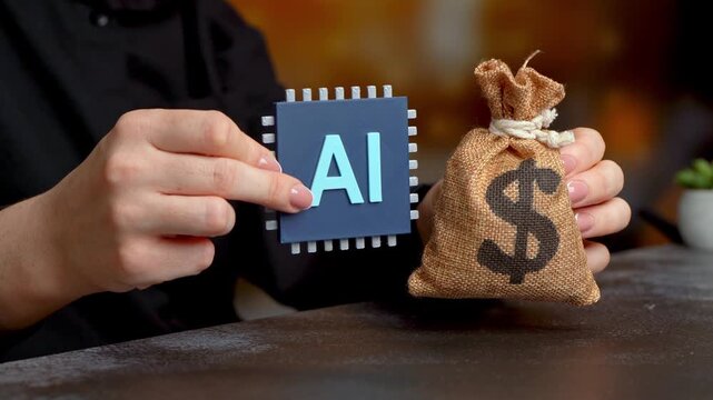 Investments in the development of AI microchips. Profit from the implementation of AI in business. Semiconductor race, performance growth and strategic returns from advanced computing hardware.