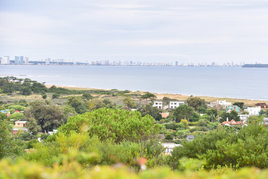 Skyline of Punta del Este as Seen From Punta Ballena in Uruguay