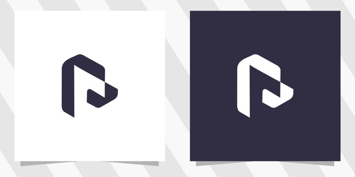 letter p logo design vector