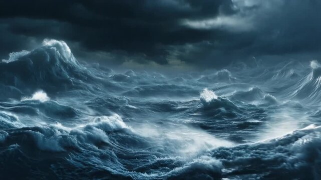 Powerful Waves on a Violently Rough Open Ocean
