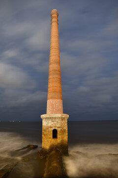 Historic Collector Respirator Chimney by the Sea in Montevideo, Uruguay