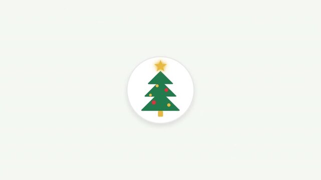 Christmas themed logo animation transforming from a dark festive state to a bright light state with a smooth background transition, glowing star, and clean seasonal branding design.