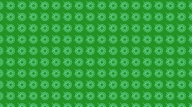 Abstract Green Pattern With Geometric Circular Line Art Repeating Seamless Background Animation
