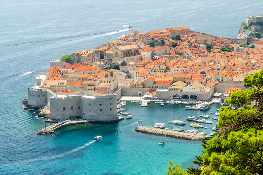 Spectacular picturesque gorgeous view on the old town of Dubrovnik, Croatia