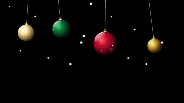 Premium 3D Christmas baubles and elegant snowflake decorations floating on a true transparent alpha background with realistic glossy reflections.
