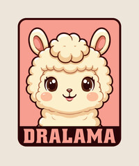 Cute llama illustration t-shirt design © Vexels