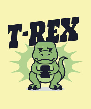 T-rex hates selfies t-shirt design