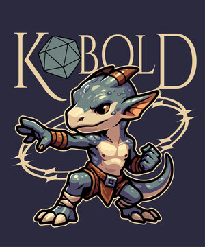 Chibi kobold character t-shirt design
