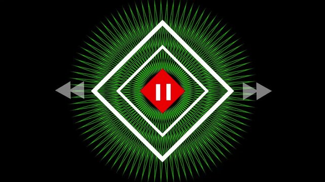 New audio icon and dark background with radio weave 4k motion video animation..