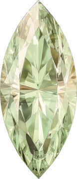 Gemstone isolate on transparent background Close up shot Cutout