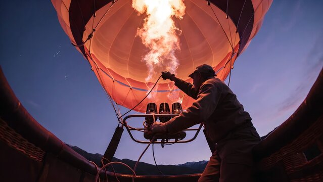 Aeronautical Engineer Ignites Hot Air Balloon During Ascent at Dawn