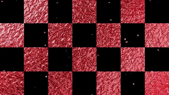 confetti red fall pattern01 ichimatsu pattern loop （red black background）01