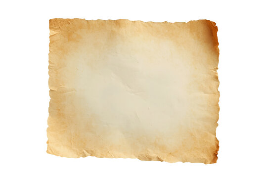 Decorative lightly burned vintage parchment clean background asset