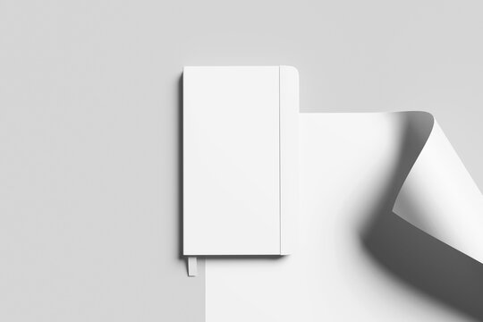 Blank Notebook Mockup - 3D Illustration