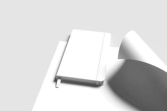 Blank Notebook Mockup - 3D Illustration