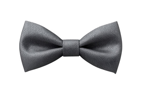 Artistic textured dark gray bow tie clean background asset