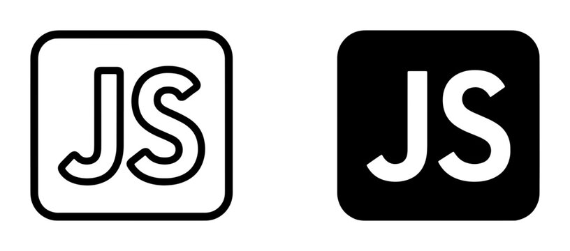 JS Initials Logo, JavaScript Icon Set, Coding Symbol, Web Development Mark, Software Branding Element, Tech Iconography, Vector Graphic