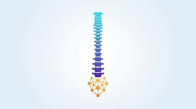 Human spine and pelvis 3d medical illustration