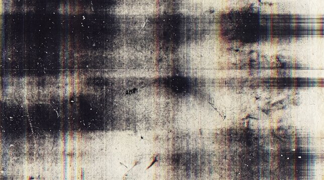 High resolution dark photocopy texture with grunge noise vintage scan lines subtle chromatic aberration and distressed paper grain effect for artistic design background or abstract overlay