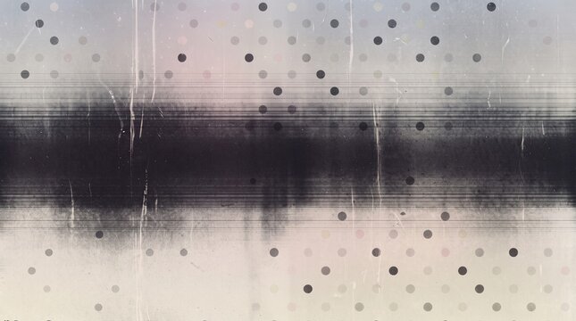 Dark photocopy distortion background featuring halftone dot pattern with heavy xerox scan lines, grunge glitch strip, dirty printer noise texture for moody dark poster overlay design.