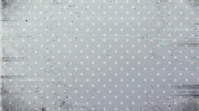 Glitch screen digital background with subtle blue polka dot pattern, scanlines distortion, video CRT monitor noise effect, and vintage electronic signal interference for tech design.
